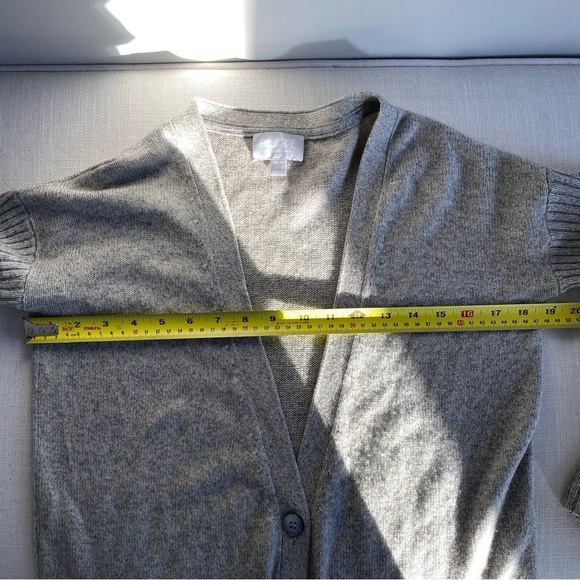 PURE Collection Wool Cashmere Gray Cardigan Size 4 - Picture 9 of 12
